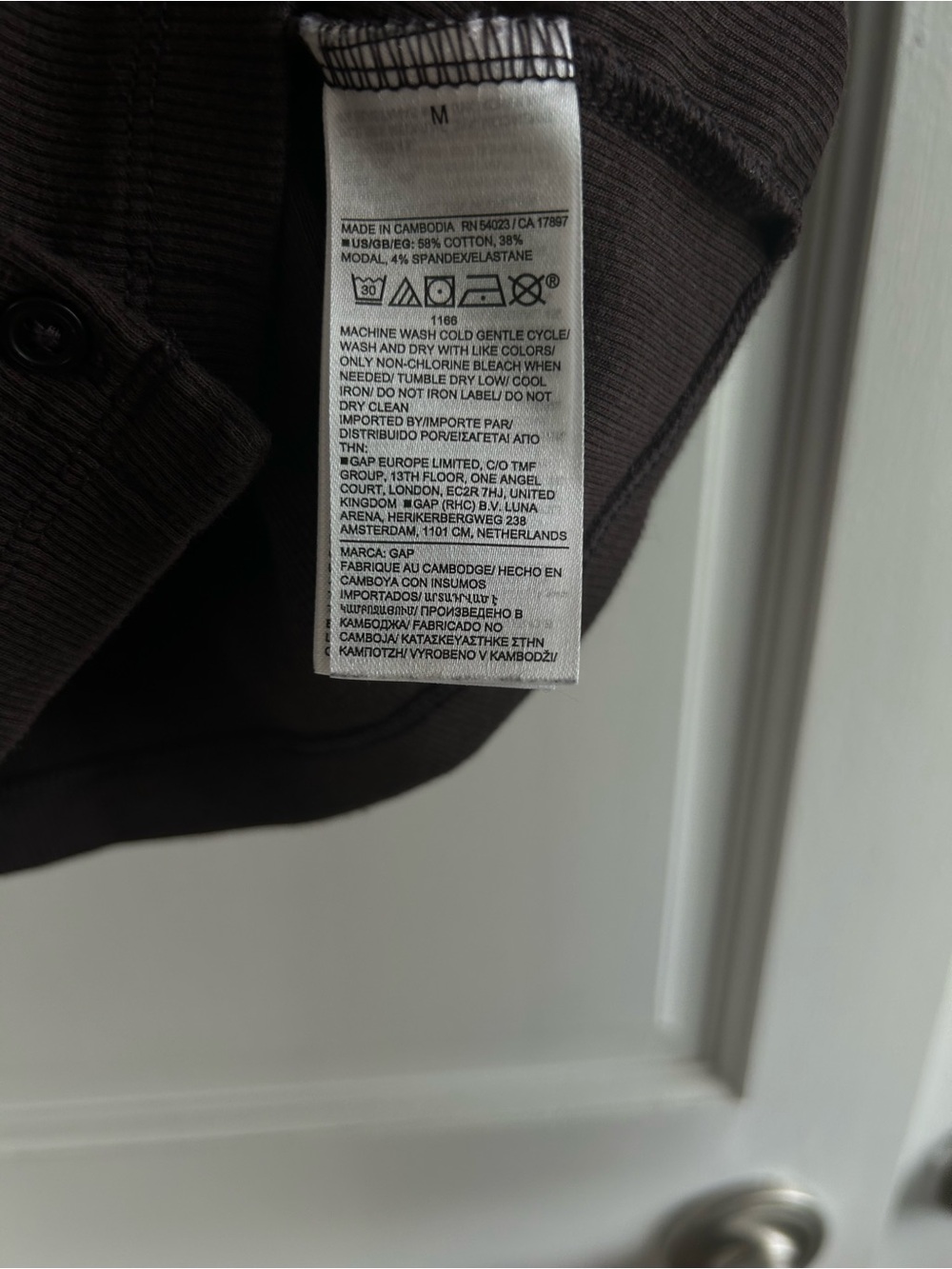 GAP Chocolate Ribbed Button-Front Cardigan - Picture 6 of 6